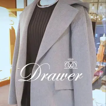 Drawer 2024AW 그레이 후드 부착 숏코트 *새상품급*