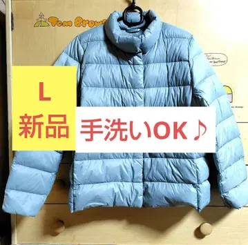새상품 L 사이즈 손세탁 가능 민트 컬러 다운 90% 자켓 / 탑밸류