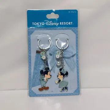 미키 미니 행복의 블루 페어 키체인 도쿄 디즈니 리조트