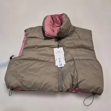 미사용 새상품 카키/핑크 다운 베스트