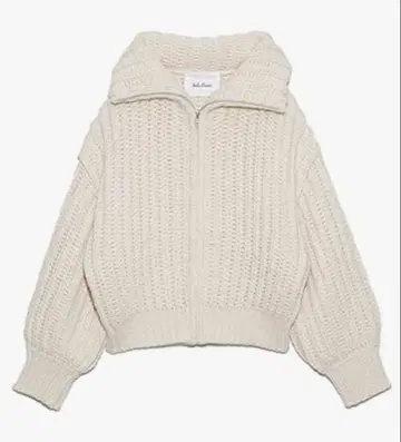 미라 오웬 니트 지퍼 후드티