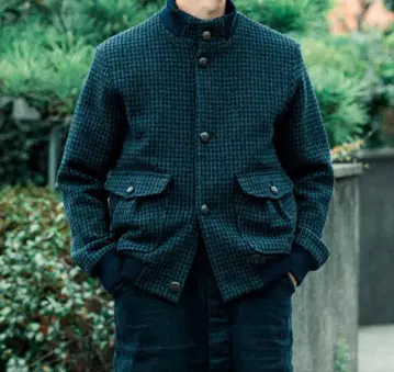 FRANK LEDER dogtooth 봄버 자켓