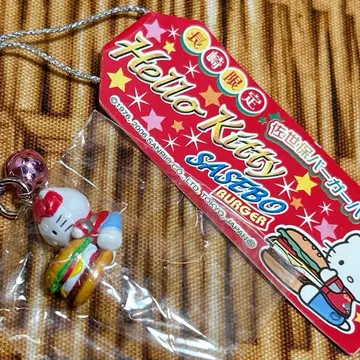 산리오 챠미 키티 지역 한정 펜던트 스트랩 나가사키 사세보 버거