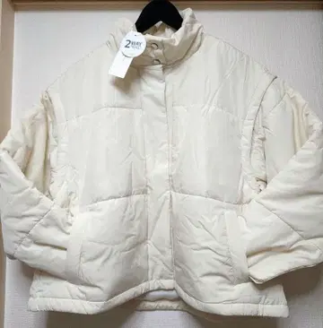 새상품 쇼콜라피네 로브 그린 파크 2way 충전솜 코트