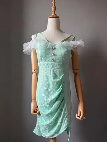 [ 미사용 새상품 ] 민트 그린 드레스 L