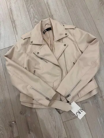 ZARA 라이더 자켓 베이지 L 사이즈