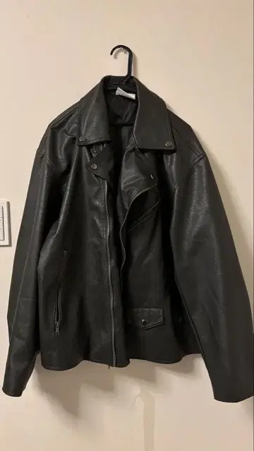 ENDER PRODUCTS 오버 사이즈 더블 라이더 자켓 그린