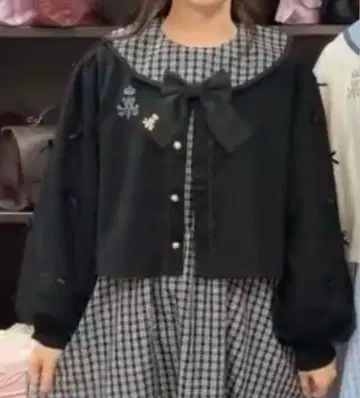 새상품 아오키 미사코 니나스 리본 튤 가디건 L 사이즈