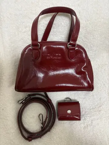 CHICO 버건디 핸드백