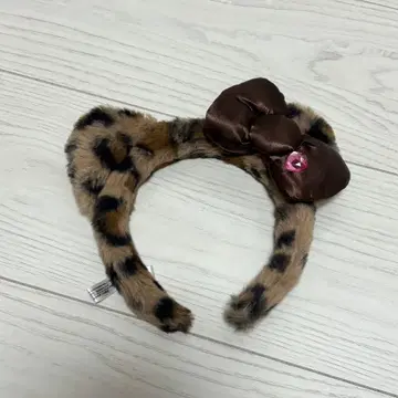 키티 레오파드 무늬 머리띠