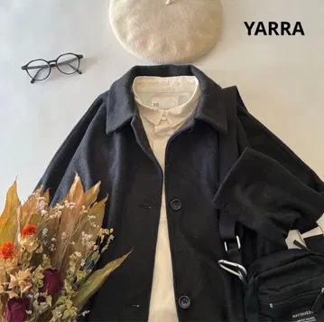 새상품 YARRA 야라 울 혼방 빅 실루엣 코트