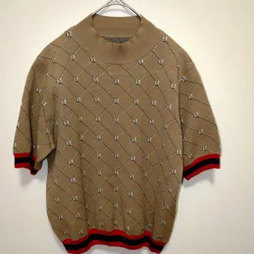 [ 새상품급 ] allureville 알아바일 로프 패턴 반팔 니트