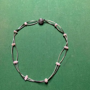 실버 로즈 모티브 목걸이