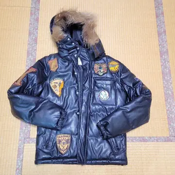 가죽 다운 자켓 퍼 포함