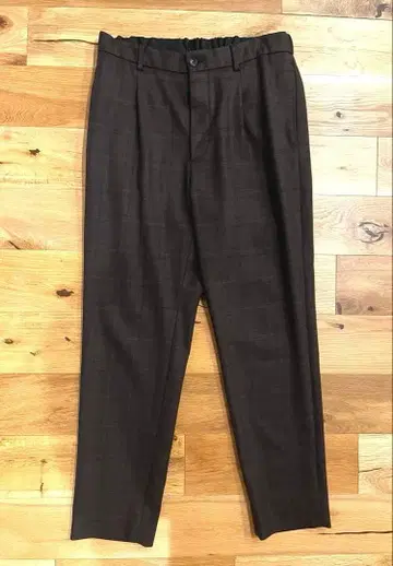 뷰티 앤 유스 체크 이지 테이퍼드 팬츠 L