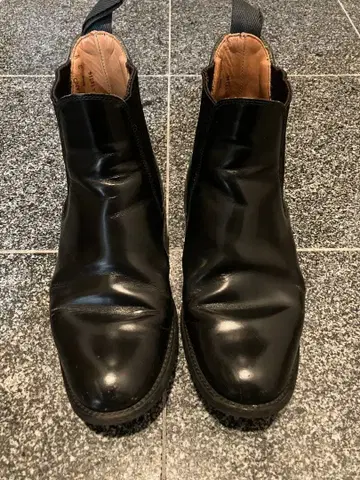 Sanders 블랙 3 1/2 사이즈 사이드 고어 부츠