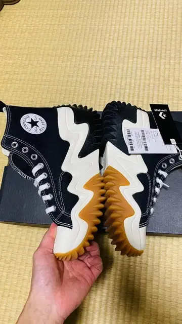 컨버스 란스타모션 하이 블랙 26.5cm