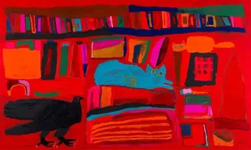 미로코 마치코 포스터 등유 탱크 고양이 까마귀 B2