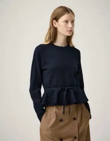 GU 페플럼 니트 풀오버 by rokh 네이비 XL 사이즈