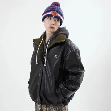 리버서블 PU 가죽 자켓 L2084