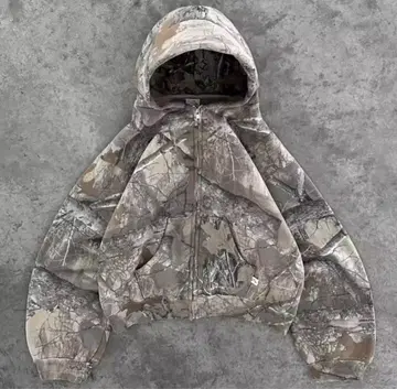 카모플라쥬 리얼트리 지퍼 후드티