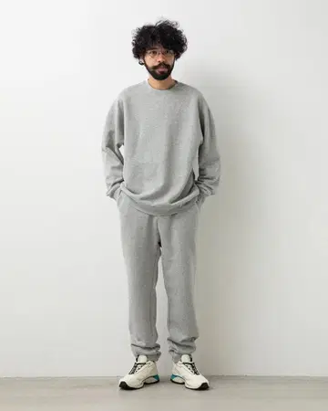 knuu 헤비 스웨트 팬츠 L 헤더 그레이