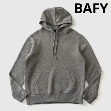 BAFY 바피 울 풀오버 니트 후드티 50 그레이