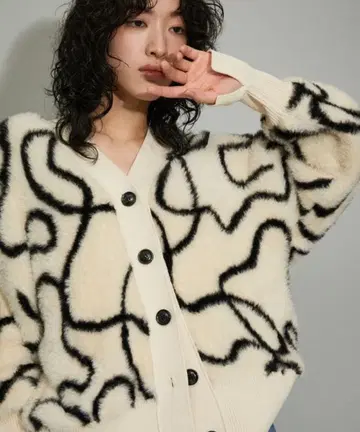 페더얀 니트 가디건 화이트