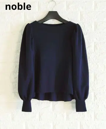 [새상품급] noble 보트넥 퍼프 슬리브 니트
