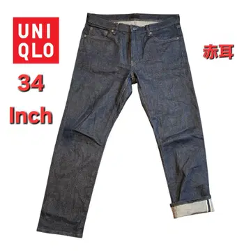 유니클로 셀비지 데님 청바지 34Inch