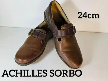 아킬레스 솔보 브라운 가죽 슬립온 버클 포함 24cm