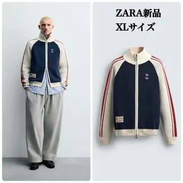 ZARA 챔피온 콜라보 컬러 블록 밴드 니트 자켓 XL 택 포함 새상품