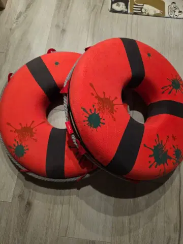 스플래툰 3 부력 쿠션 x 2 연어런 사모란