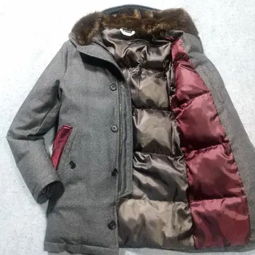 컨디션 최상 폴스미스 다운 코트 울 보아 고급스러움 아우터 겨울