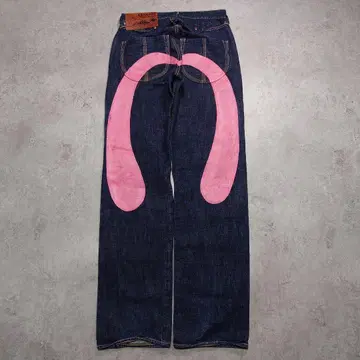 YAMANE 다이코쿠 카모메 데님 다크 네이비 엣지 EVISU W32