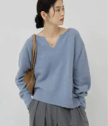 개럴개런트 퍼 울 키 넥 니트