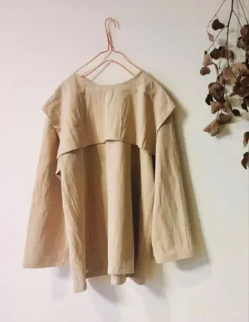 코튼 린넨 세일러 카라 블라우스 상의