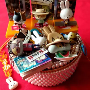 캐릭터 키링 피규어 세트 종이토끼 로페 1