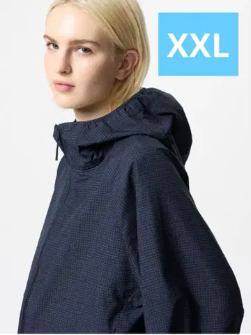 새상품 XXL 네이비 UNIQLO 포켓터블 UV컷 후드티