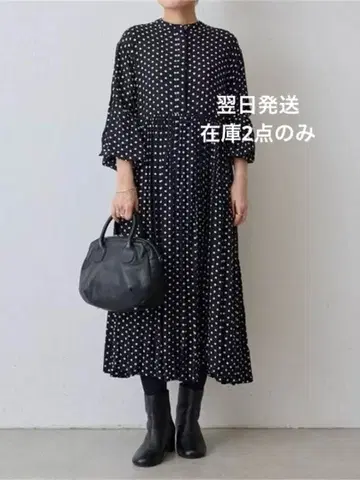 BEARDSLEY(비어즐리) 도트 개더 원피스