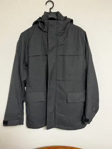 UNIQLO 4way 다운 코트 다크 그레이 남성용 L 후드 부착 자켓