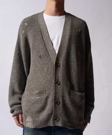 레어 택 포함 루이스 메탈릭 그런지 가디건 데미지 가공 최저가 완판템