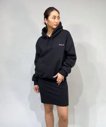 RVCA 블랙 후디 원피스