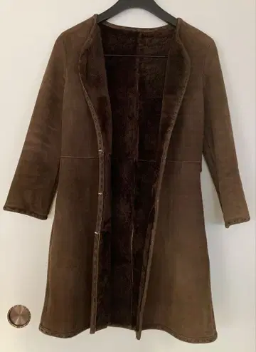 radiate 라디에이트 무스탕 코트 롱 코트 다크 브라운