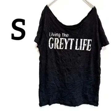 여성용 블랙 프린트 T셔츠 [ S ] 반팔 로고 심플 빈티지 봄/여름