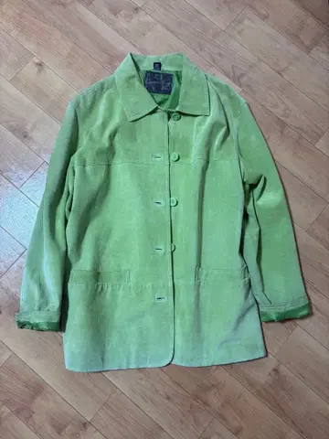 스웨이드 자켓 그린