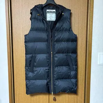 다운 베스트 후드 부착