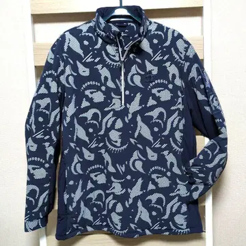 Munsingwear 네이비 충전솜 하프 지퍼 자켓