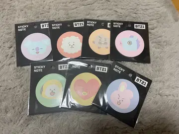 BT21 캐릭터 7개 세트 메모지
