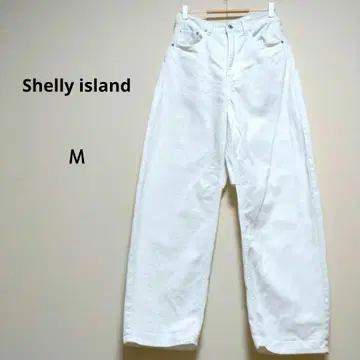 셰리 아일랜드 M 화이트 소프트 커브 데님 면 100%